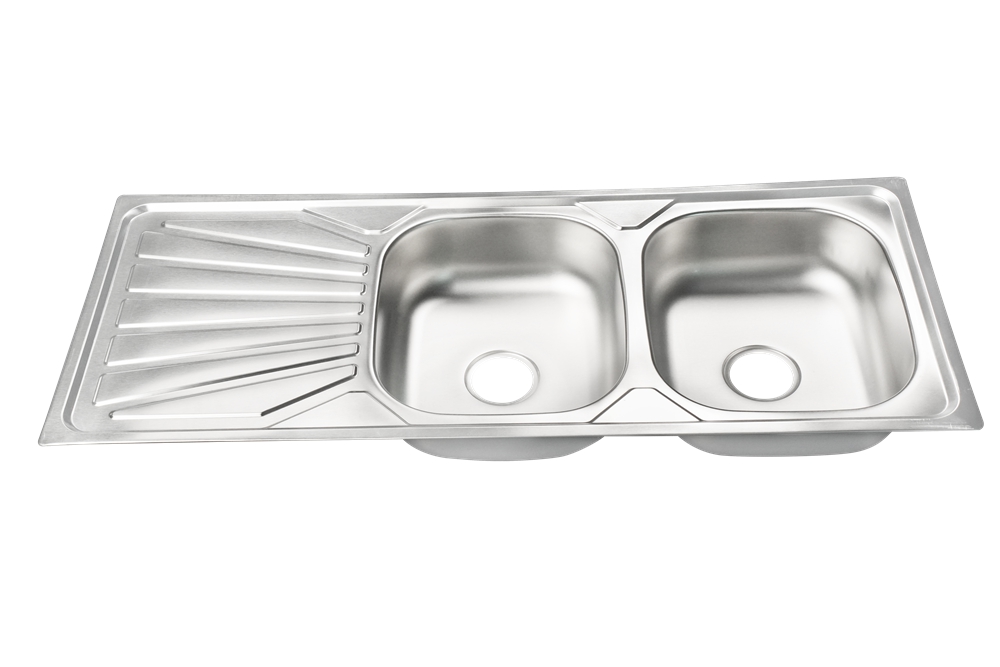 Double Bowl Sink With Drainer