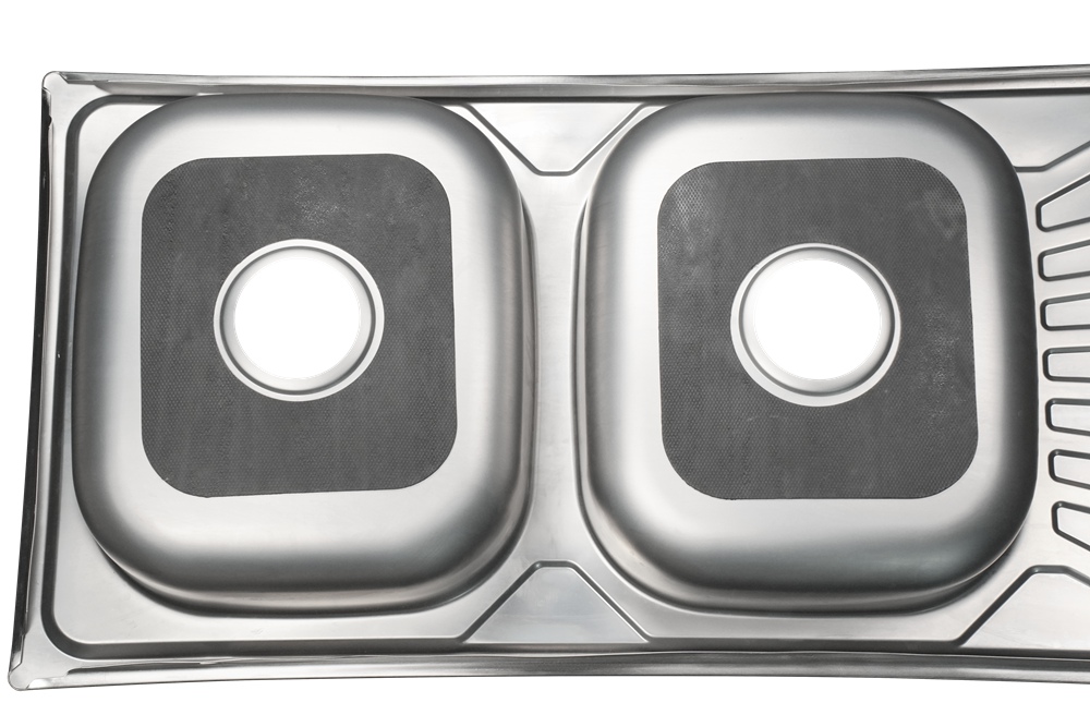 Topmount Double Bowl Sink with Drainer