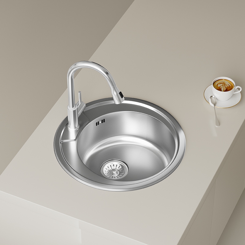 490mm Round Single Bowl Sink