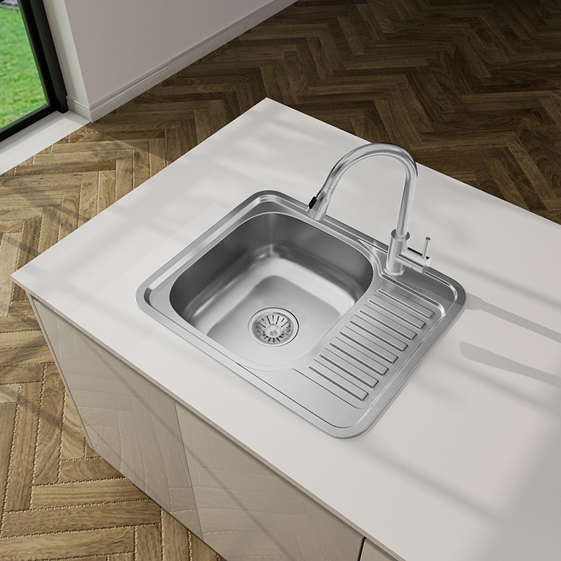 Small Kitchen Sink with Drainer