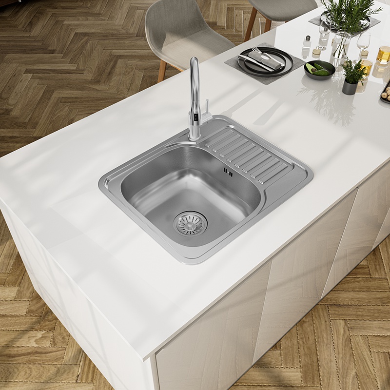 Small Kitchen Sink with Drainer