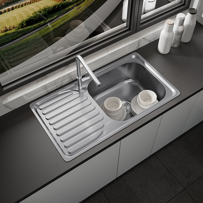 Single Bowl Sink with Drainer