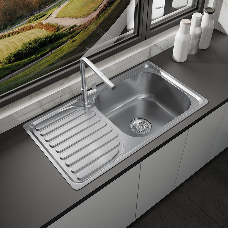 Single Bowl Sink with Drainer