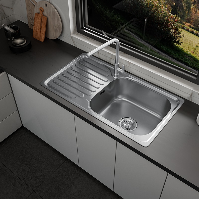Single Bowl Sink with Drainer
