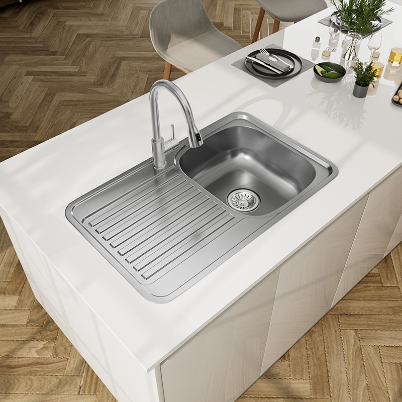 Stainless Steel Sink and Draining Board