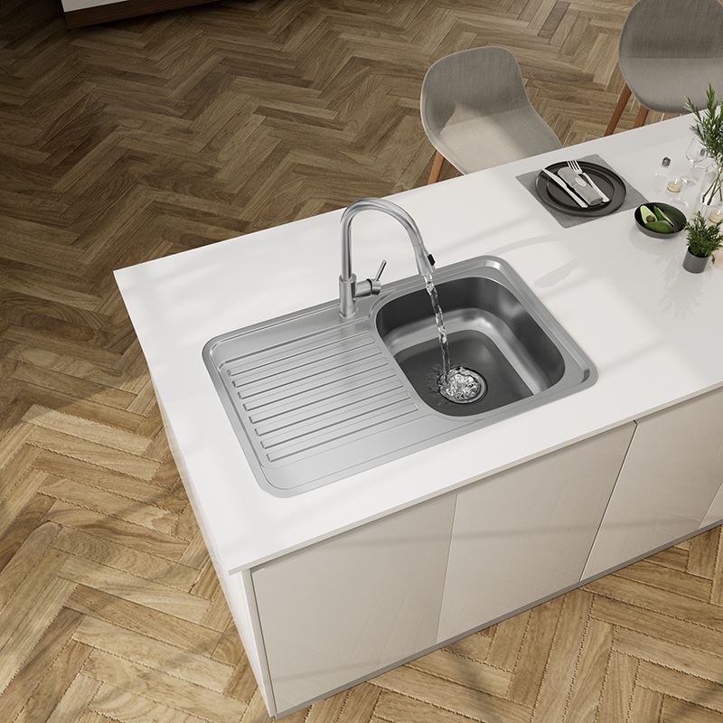 Stainless Steel Sink and Draining Board