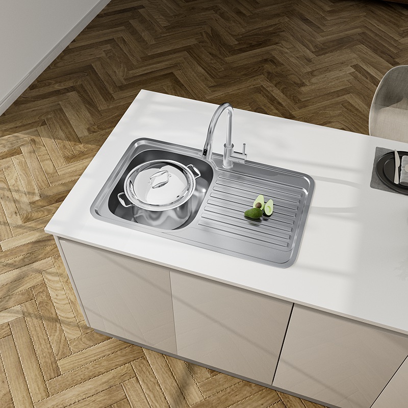 Stainless Steel Sink and Draining Board