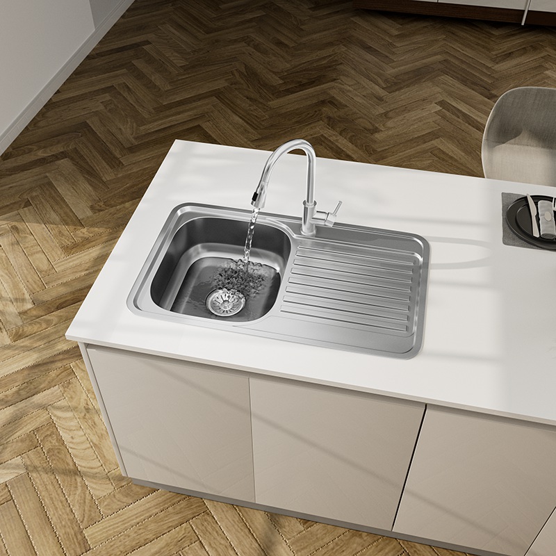 Stainless Steel Sink and Draining Board