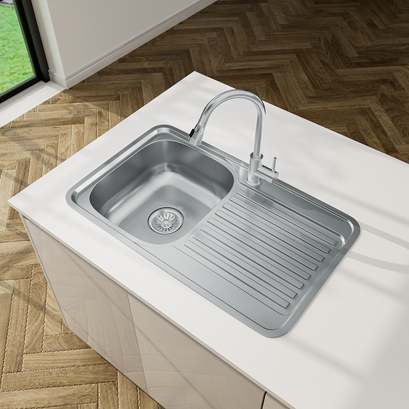 Stainless Steel Sink and Draining Board