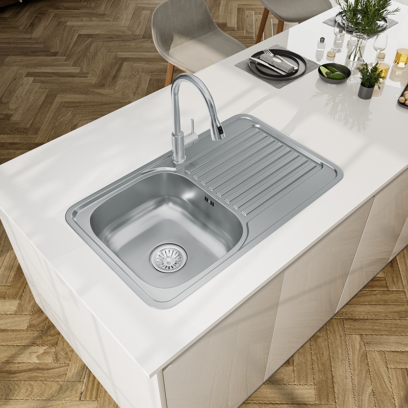 Stainless Steel Sink and Draining Board