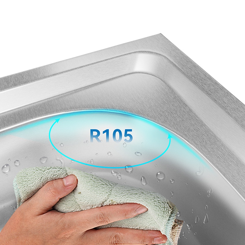Topmount Double Bowl Sink with Drainer