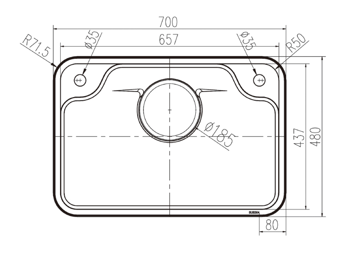 Stainless Steel Single Bowl Top Mount Sink
