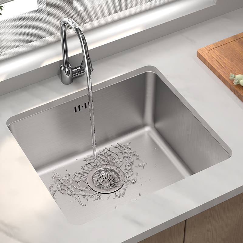 304 Stainless Steel Single Bowl Top Mount Sink