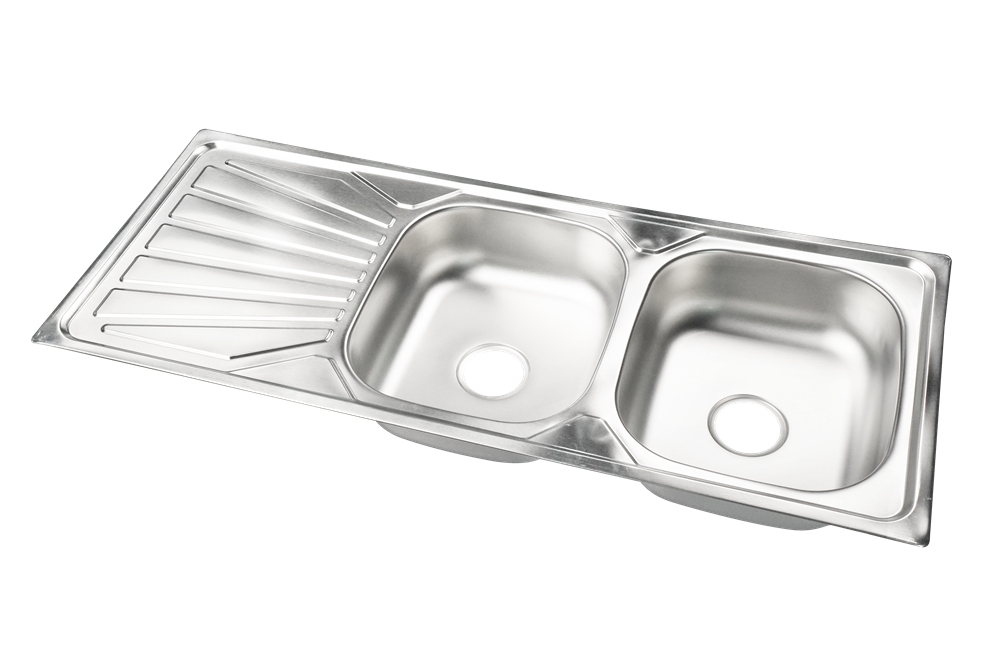 Double Bowl Sink With Drainer